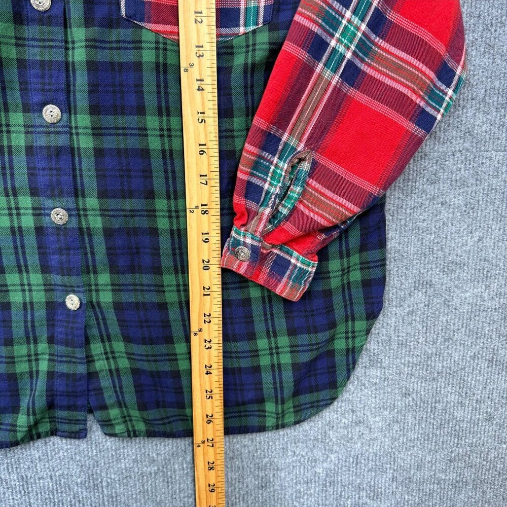 VTG Y2K 90s Blair Patchwork Plaid Floral Cotton Cottagecore Boho Cowgirl Womens - Picture 10 of 12